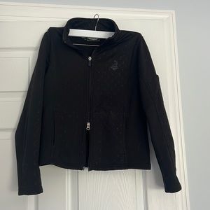 Pinehurst logoed European zippered black scuba golf jacket